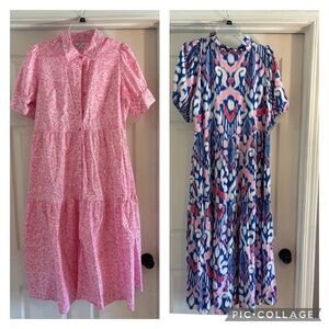 LOT OF TWO Crown and Ivy dresses size XL in EUC